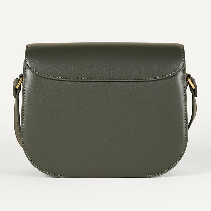Amazon Essentials Women's Vegan Leather Crossbody Flap Bag with Adjustable Strap
